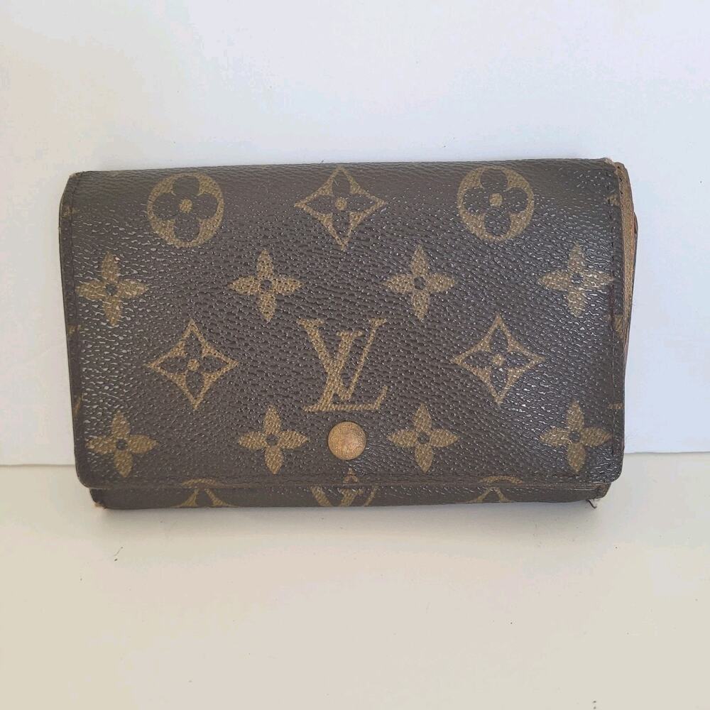 Louis Vuitton Portefeuille Tresor Bifold Wallet Medium Monogram‎ Brown Vintage